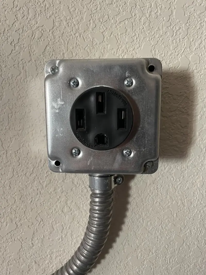 NEMA 14-50 outlet installed for Smart Home Electrical in Delano